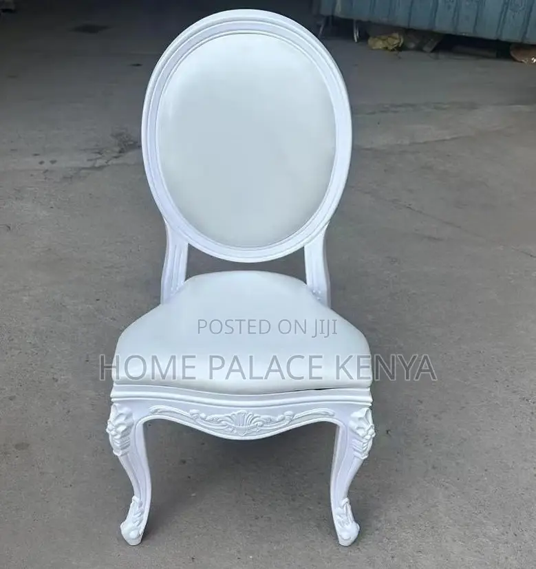 Event Chair: White Louis Style Wedding Chair With Pu Cushion