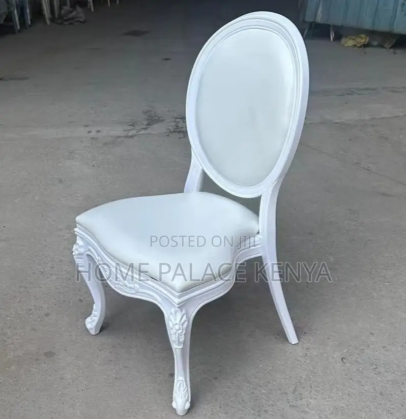 Event Chair: White Louis Style Wedding Chair With Pu Cushion