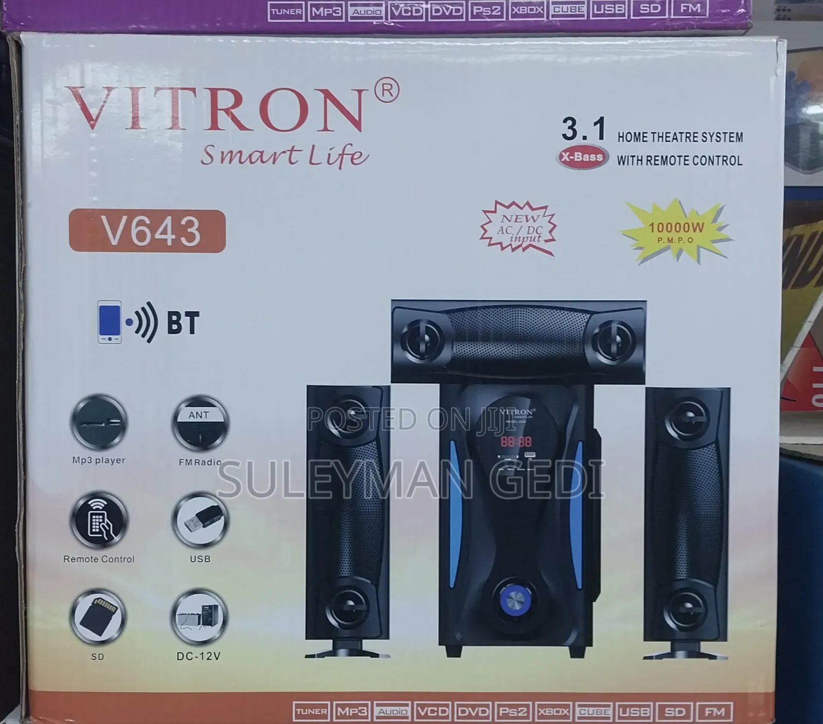 Vitron Woofer 3.1 Channels Bluetooth