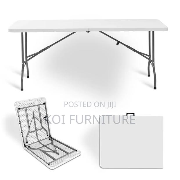 Outdoor Table :6ft Rectangular Foldable Plastic Table - thumbnail 2