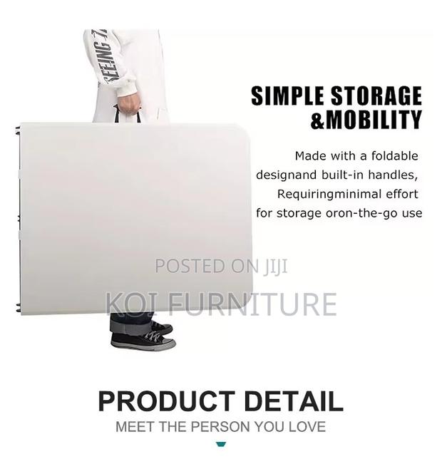 Outdoor Table :6ft Rectangular Foldable Plastic Table - thumbnail 5