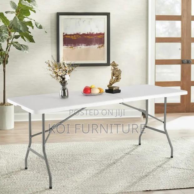 Outdoor Table :6ft Rectangular Foldable Plastic Table - thumbnail 11