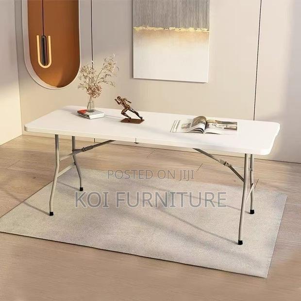 Outdoor Table :6ft Rectangular Foldable Plastic Table - thumbnail 12