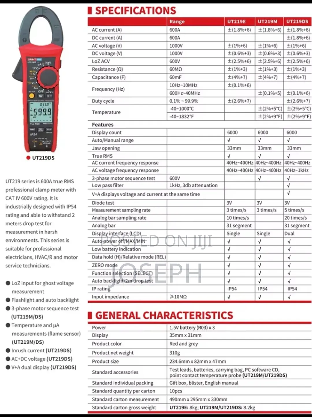 Uni-T Pro True RMS Digital Clamp Meter