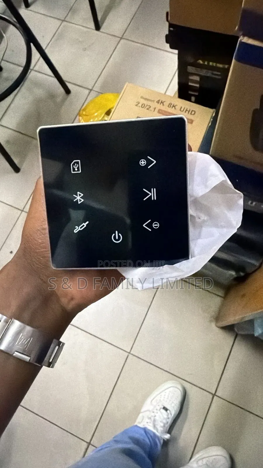 In-Wall Bluetooth Amplifier Panel With Touch Controls for Home Audio