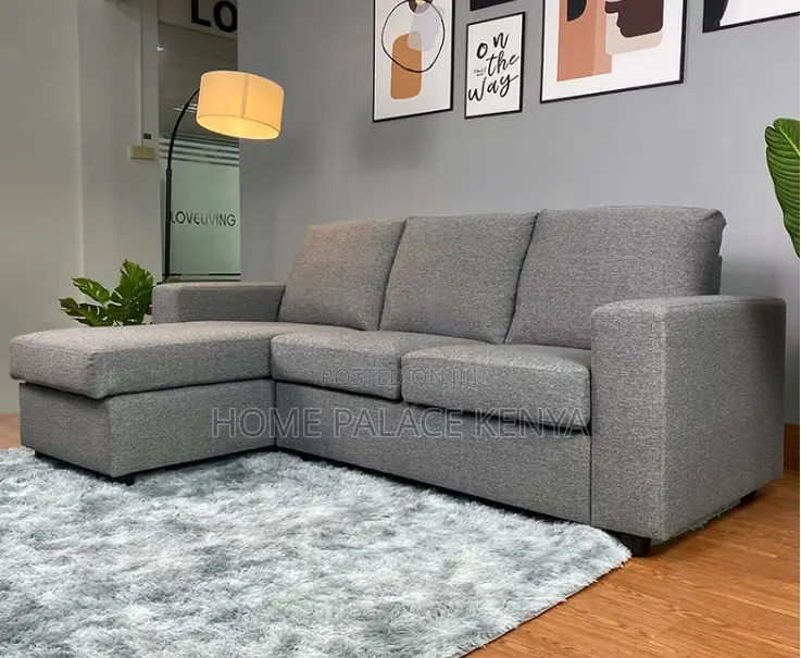 L Seat Sofa: Modern Grey 3 Seater Sofa