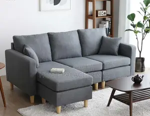 L Seat Sofa: Modern Grey 3 Seater Sofa