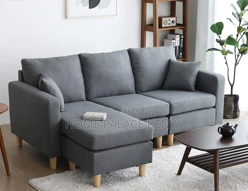 L Seat Sofa: Modern Grey 3 Seater Sofa