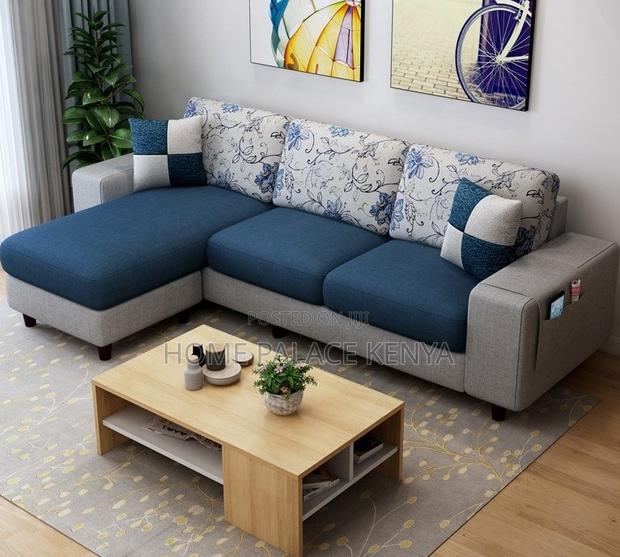 L Seat Sofa: Modern Grey 3 Seater Sofa - thumbnail 7