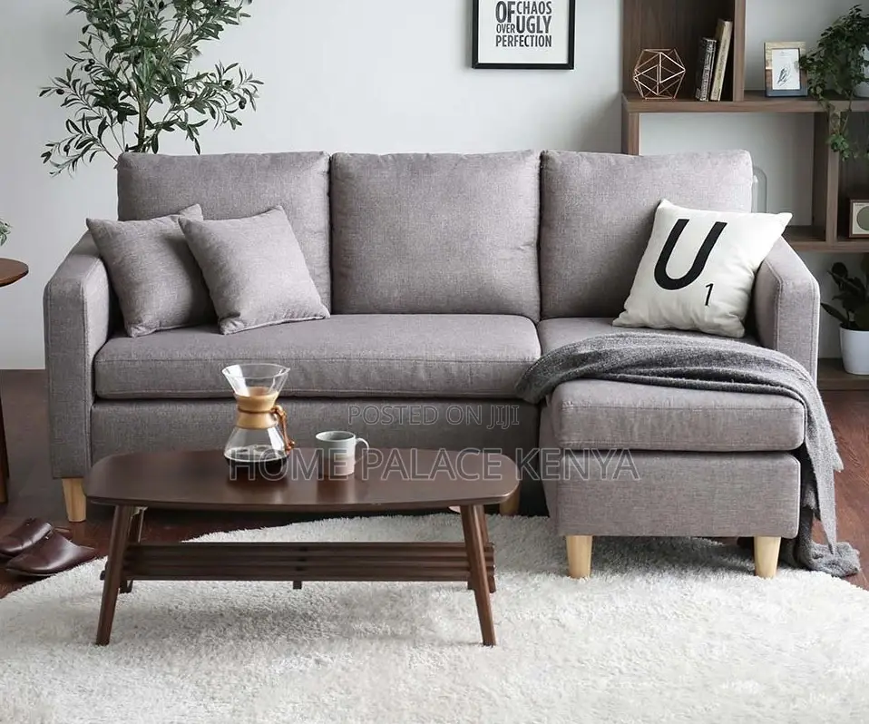 L Seat Sofa: Modern Grey 3 Seater Sofa