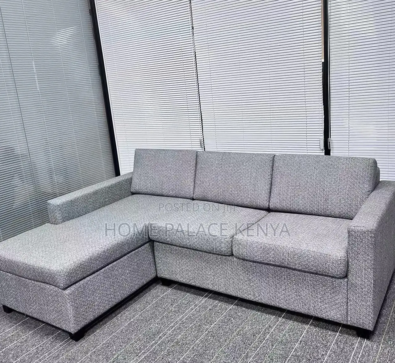 L Seat Sofa: Modern Grey 3 Seater Sofa