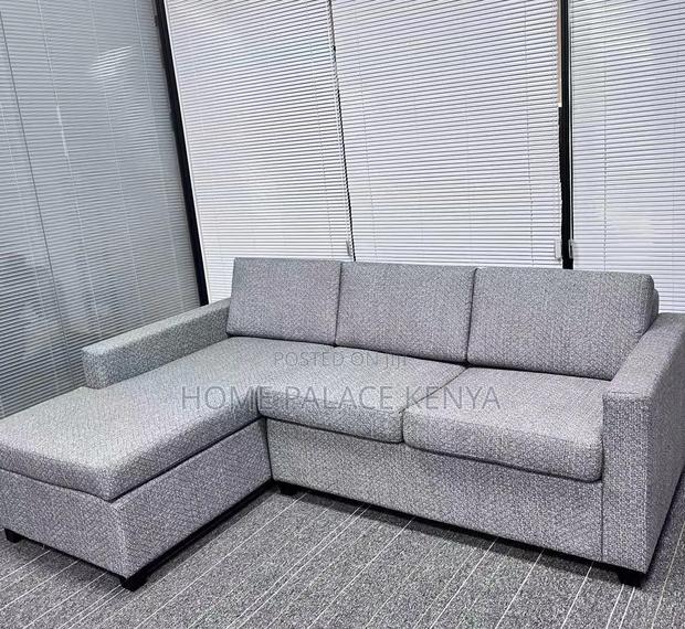 L Seat Sofa: Modern Grey 3 Seater Sofa - thumbnail 9