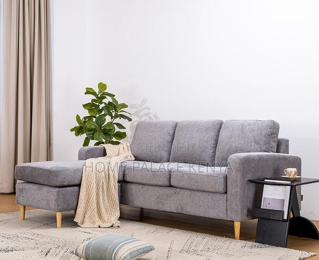 L Seat Sofa: Modern Grey 3 Seater Sofa - thumbnail 11