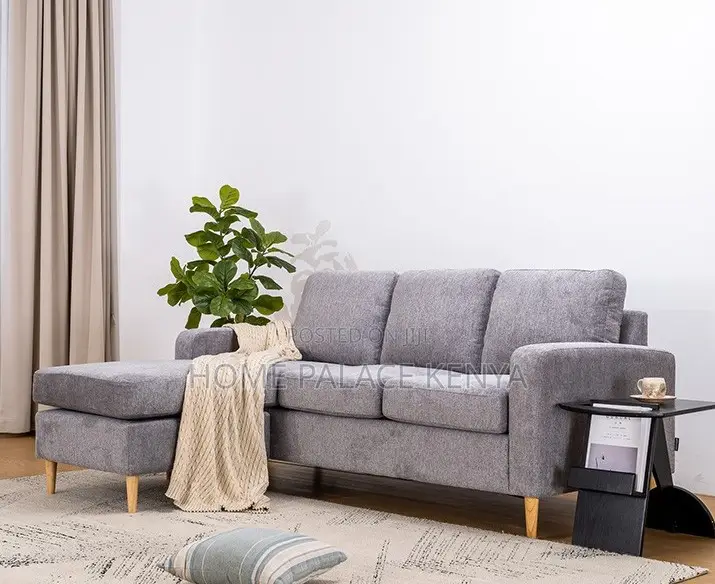 L Seat Sofa: Modern Grey 3 Seater Sofa