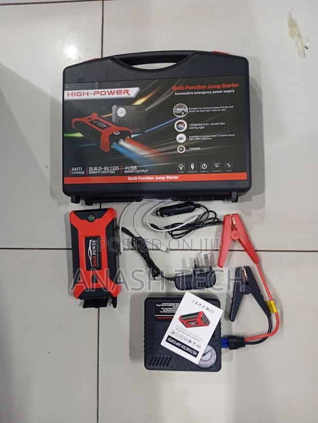 12v 99800mah Car Jump Starter High Capacity With Tire Inflator