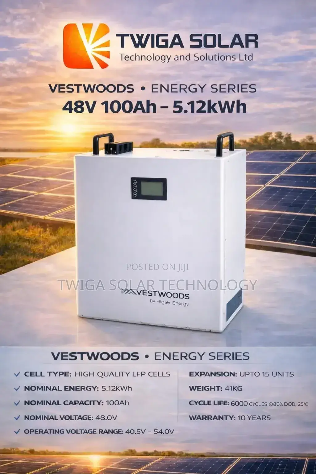 100ah 5.12kwh 48v Vestwoods Lithium Battries