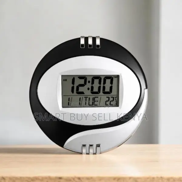 Digital Table and Wall Mount Clock With Low Battery Indicator