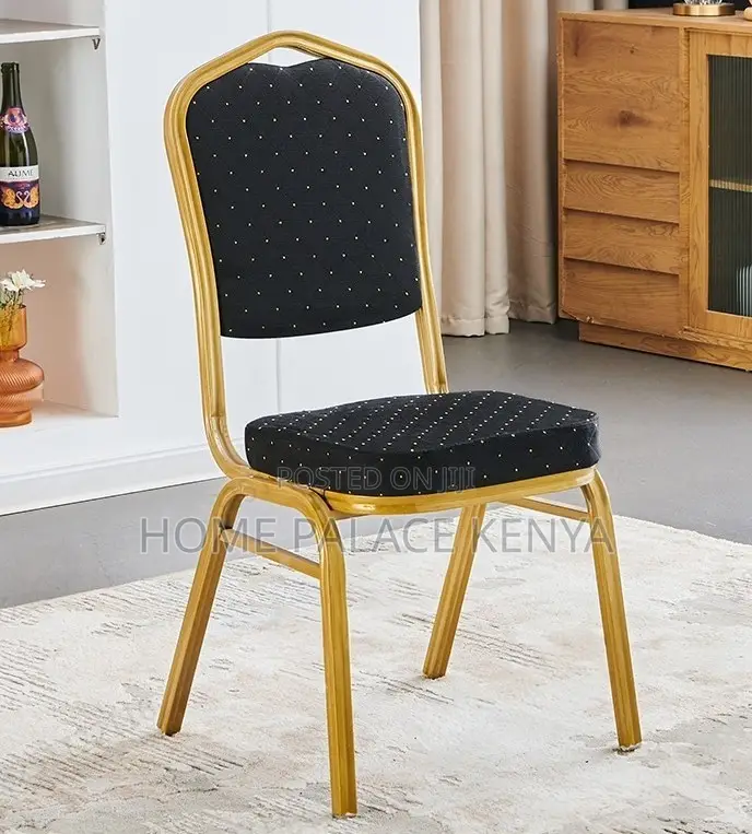 Conference Chair: Modern Gold Metal Dining Chair
