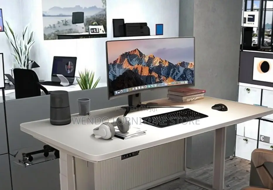 Office Desk; 1.6 Meters Adjustable Home Office Working Electric Desk