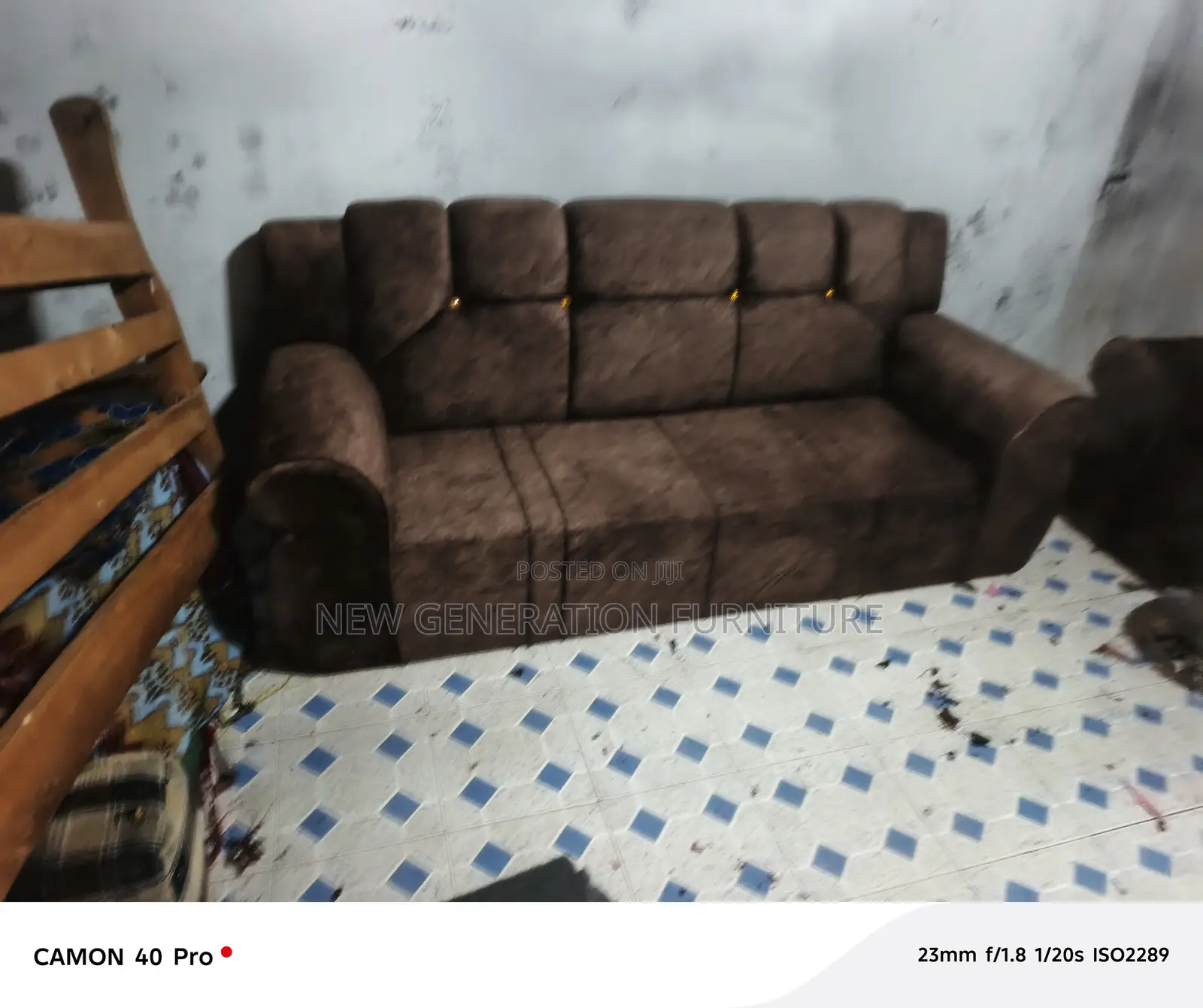 Brown 3 Seater Sofa Set