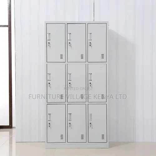 9-Door's White Metal Document File Locker