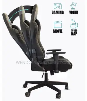 Office Chairs; Leather Platinum High Backrest Gaming Office Chairs