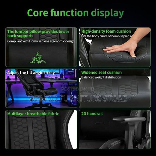 Office Chairs; Leather Platinum High Backrest Gaming Office Chairs - thumbnail 14