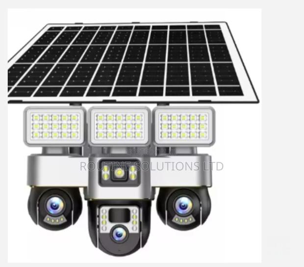 4g Tripple Lens Solar Camera With Interigent Lighting Vts30a-W-F