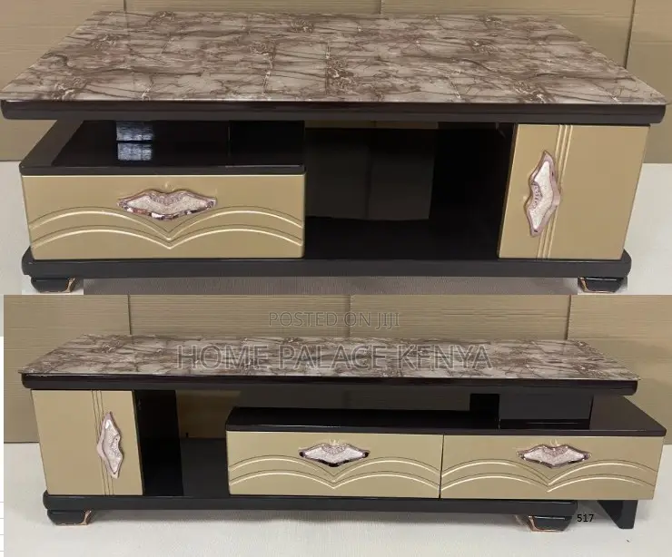 Living Room Set: Designer Tv Cabinet and Coffee Table Set