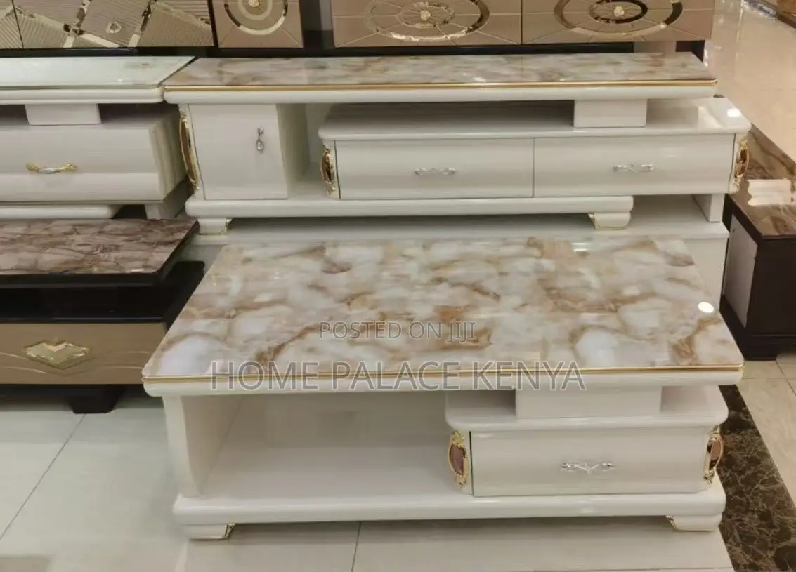 Living Room Set: Designer Tv Cabinet and Coffee Table Set