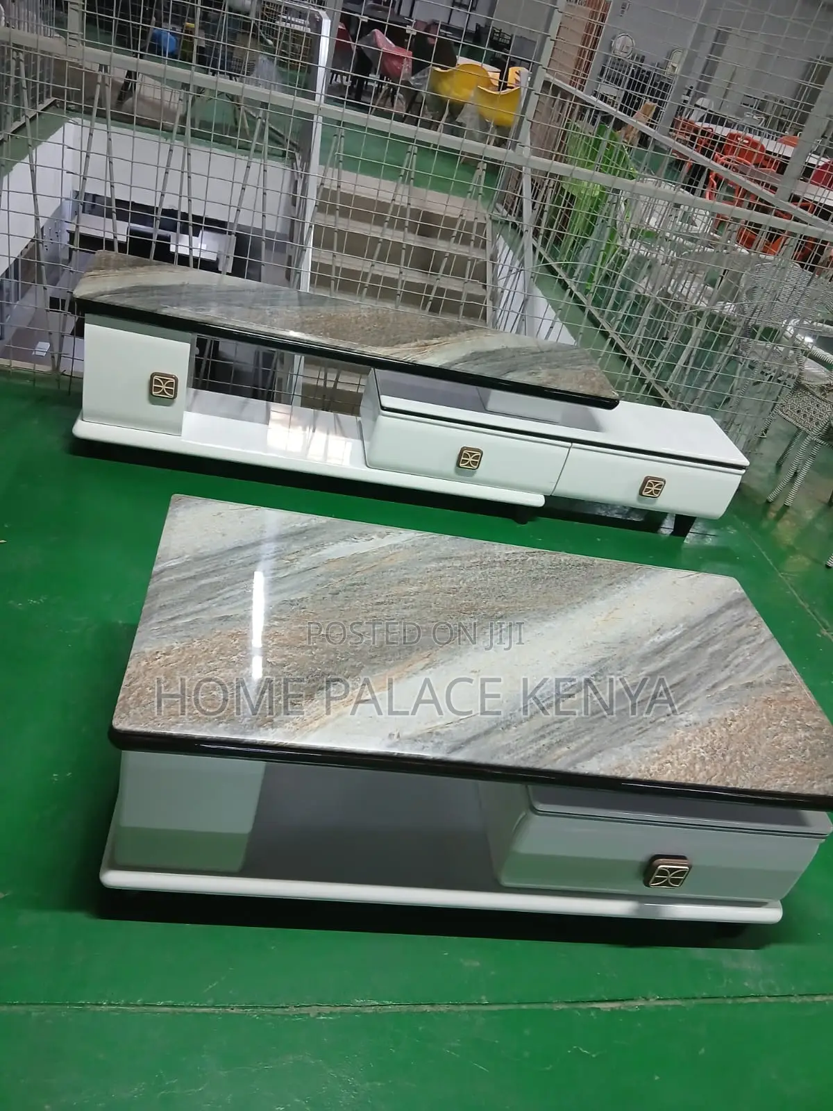Living Room Set: Designer Tv Cabinet and Coffee Table Set