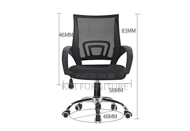 Offce Chairs; Mid Backrest Ergonomic Secretarial Strong Mesh Chairs - thumbnail 3