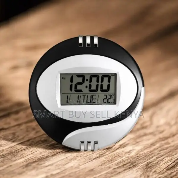 Digital Table and Wall Mount Clock With Power-Saving Mode