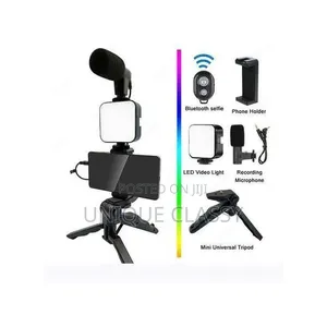 Vlogging Kit With Microphone And Phone Holder