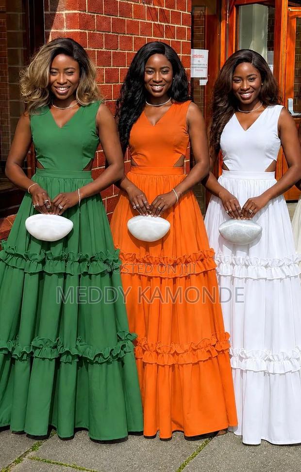 Green/Orange Ruracio/Wedding Long Dresses - main view