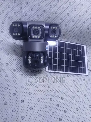 New Model4g Triple Lens Solar Powered PTZ Camera Modern Outdoor
