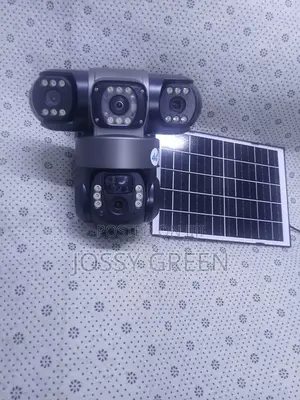 New Model4g Triple Lens Solar Powered PTZ Camera Modern Outdoor