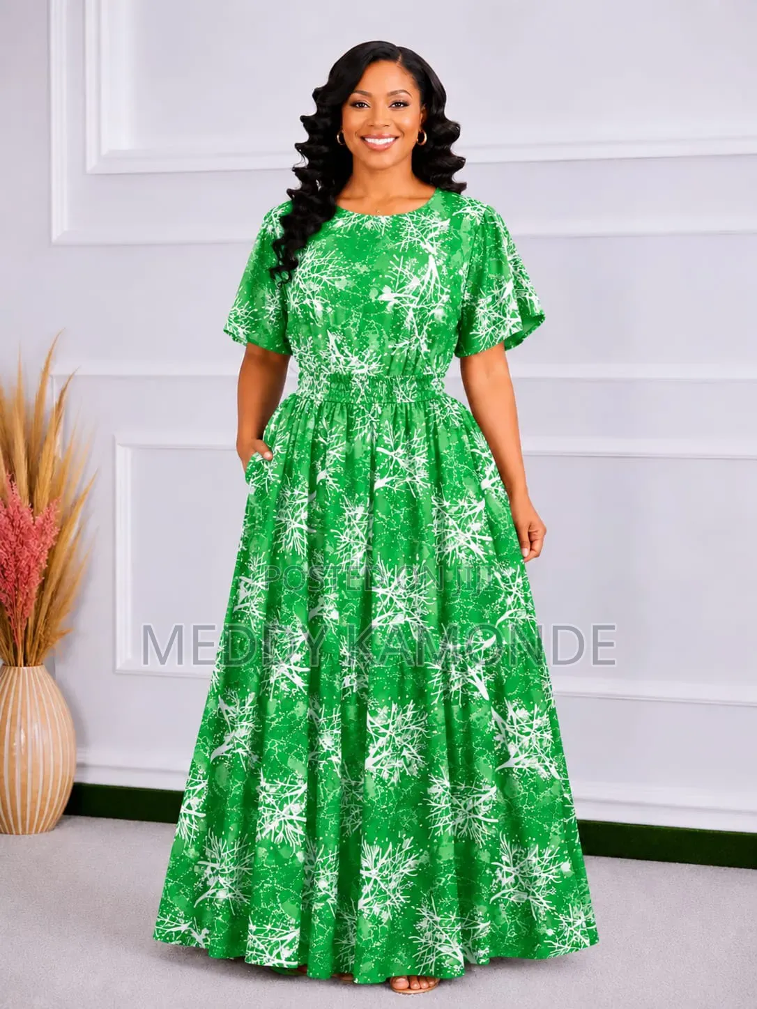 Brown Multicolour Long Dress