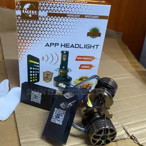 H4 Led Headlight Projector With a Mobile App for Changing Colours