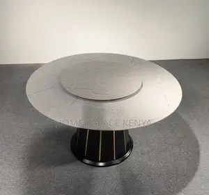 Dining Set: 6 Seater Marble Top Dining Table With 360° Turn Table