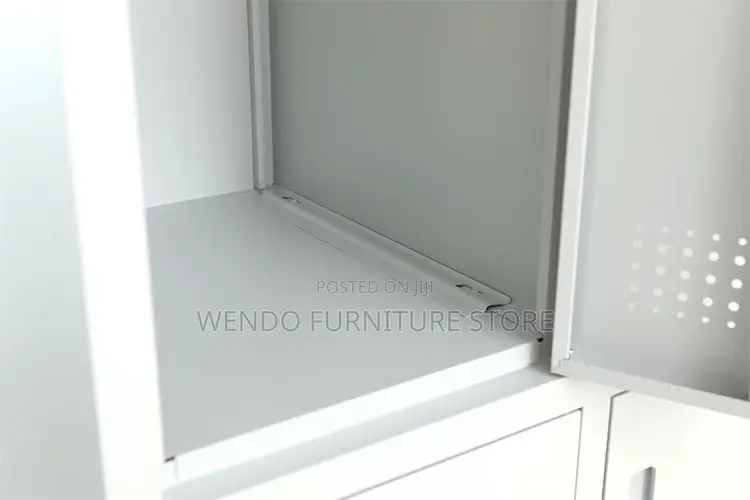 Office Cabinet; Gray Executive Cabinet With 12 Lockable Drawers