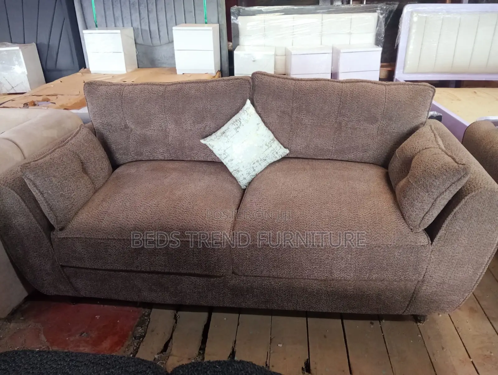 3 Seater Comfortable Brown Butterfly Sofa