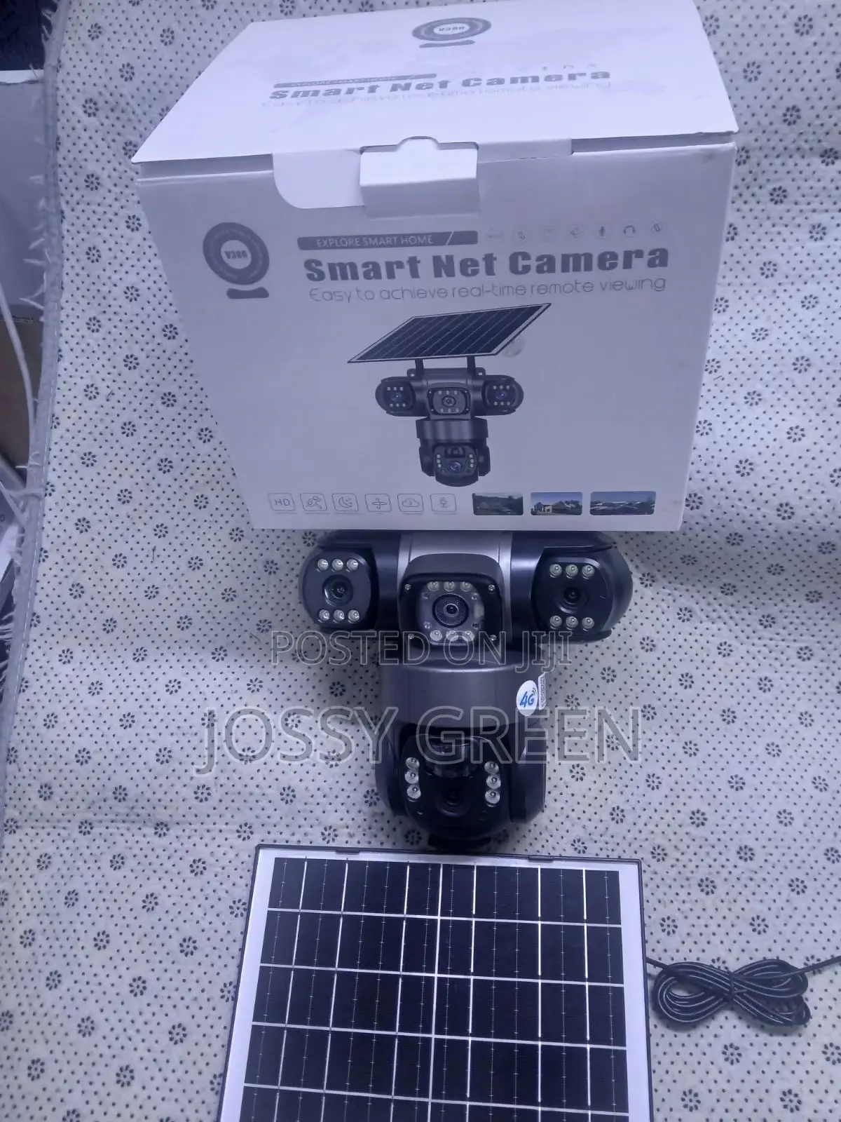 Wifi Solar Powered Triple Lens PTZ Camera V380 Pro