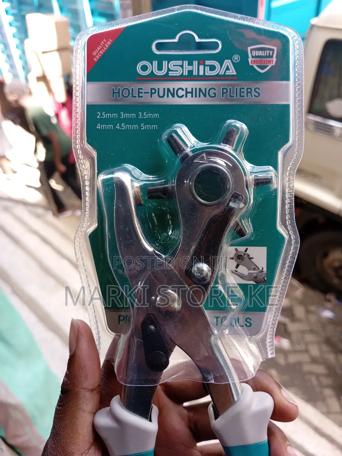 Oushida Hole Punching Pliers/Leather Punch With Rubber Handle