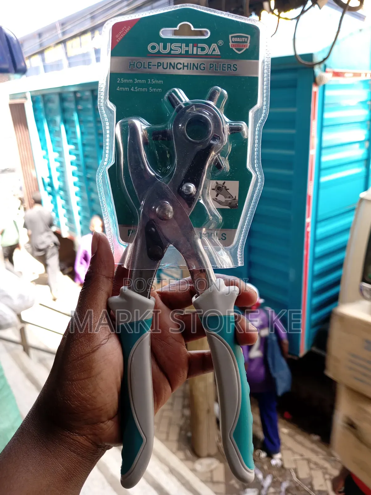 Oushida Hole Punching Pliers/Leather Punch With Rubber Handle