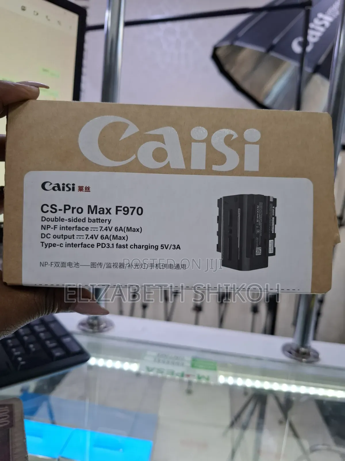 Caisi Np-f Dual-sided Battery With Fast Charging – 9000mah 66.6wh