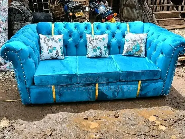 Blue Classy 3 Seater Sofa