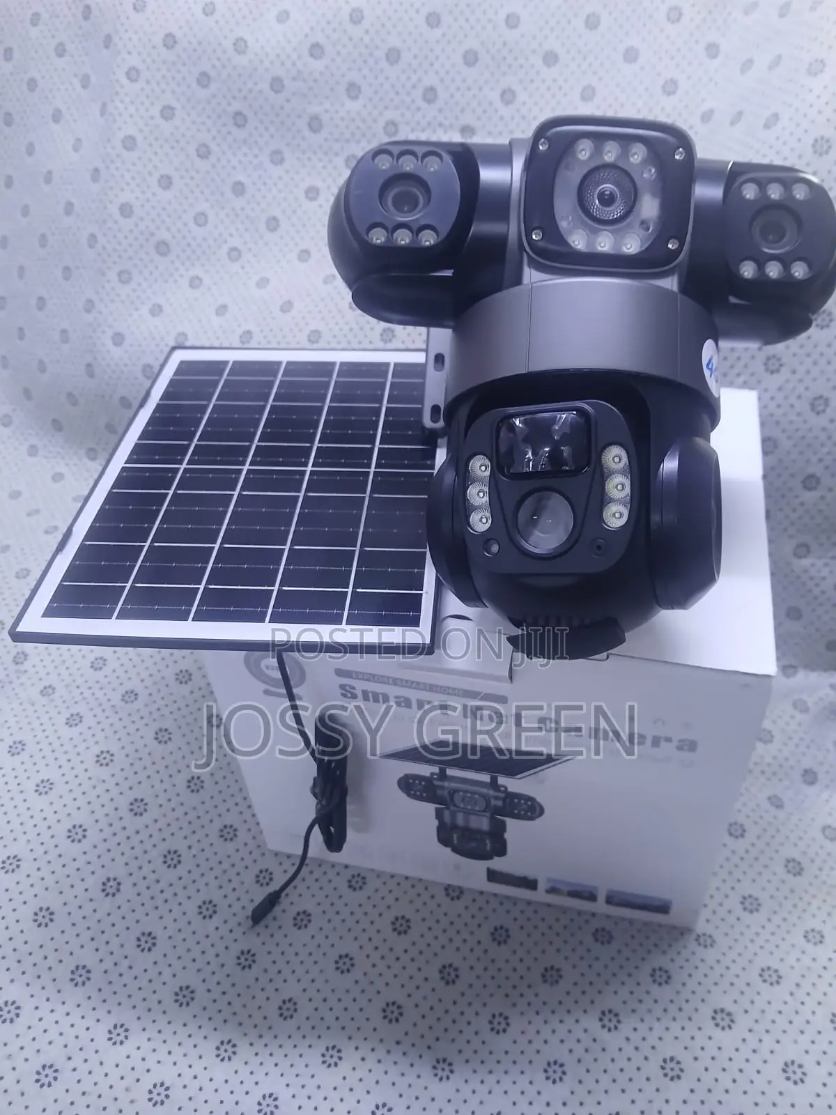 V380 3lens Solar Power Camera 4g Simcard Outdoor Home Survellianve