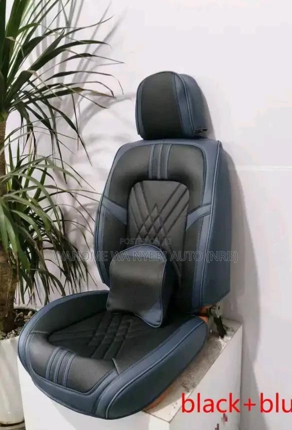 Universal Premium Seat Covers - 5 Seater Set, Black Blue