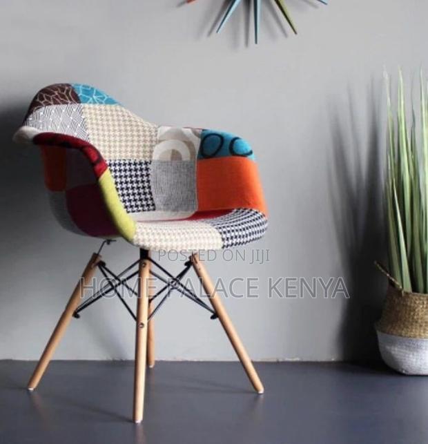 Eames Chair: Multicolor Patchwork Leisure Armchair - thumbnail 2